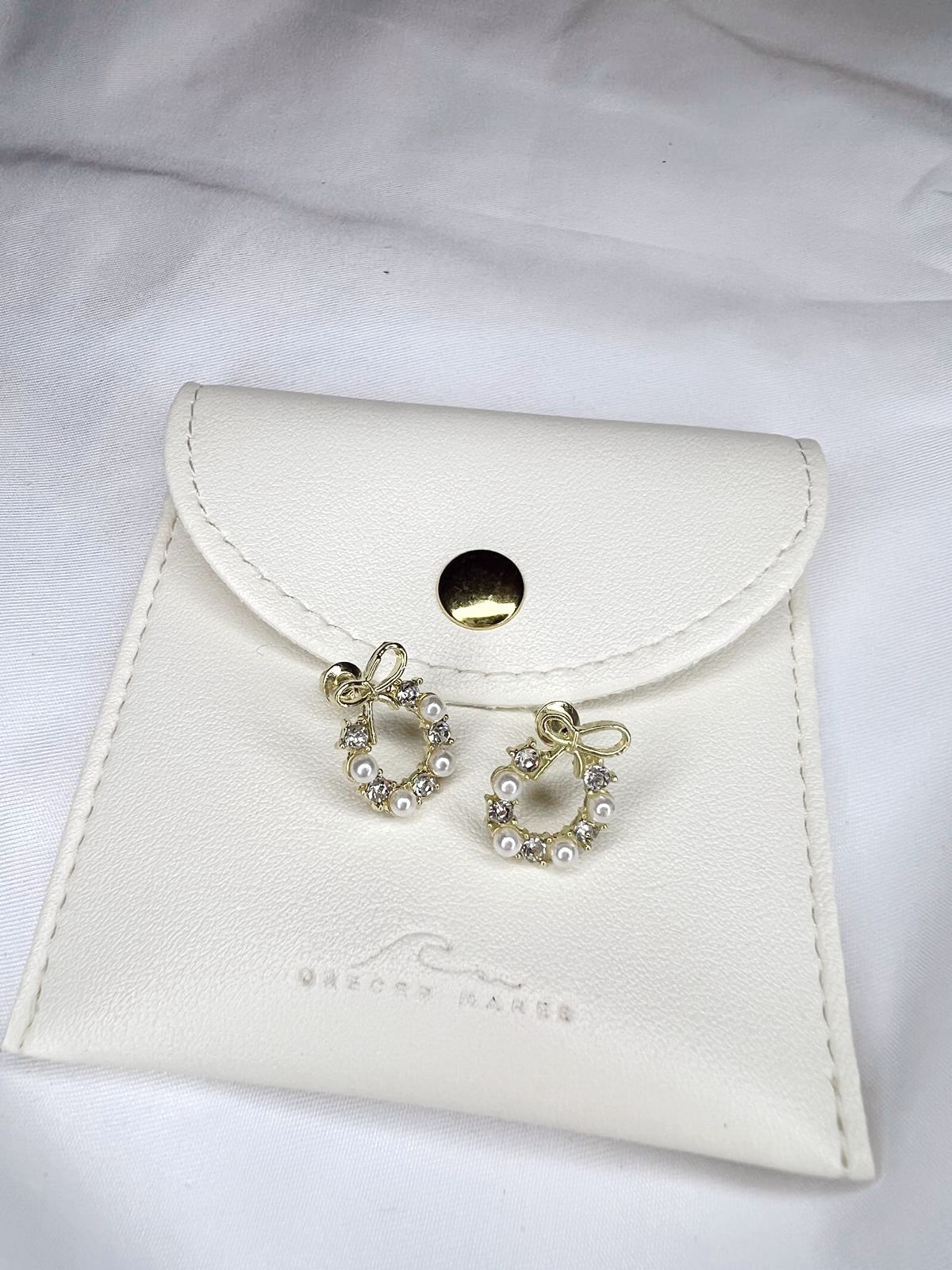 Pendientes Lazo Perlado