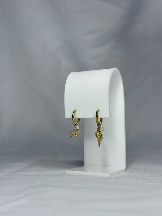 Pendientes mar de lujo